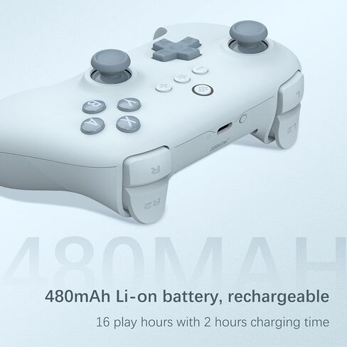 وحدة تحكم بلوتوث AKNES 8Bitdo Ultimate C للتبديل مع تحكم في الحركة بستة محاور واهتزاز متذبذب، خاصية التنبيه عند الاهتزاز - برتقالي in Kuwait