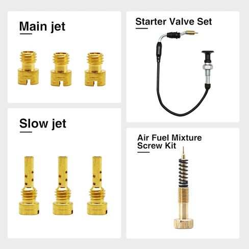 CV40 Carburetor Replacement with Starter Valve Set Main Jets Slow Jets Air Fuel Mixture Screw Kit for Harly Davidson Dyna/Sportster 883 1200 / Heritage Softail/Electra Glide/Fatboy/Night Train（Black) in Saudi Arabia