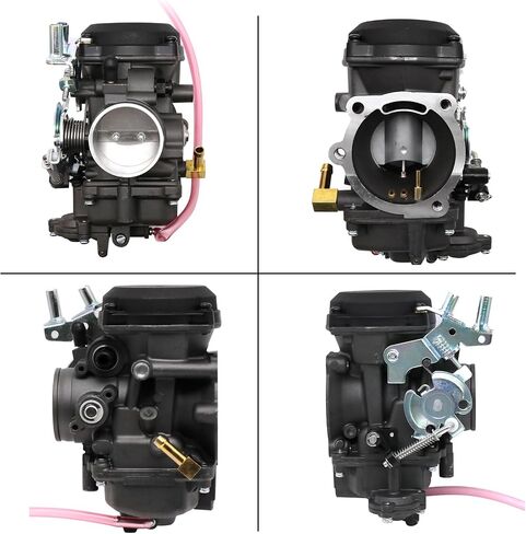 CV40 Carburetor Replacement with Starter Valve Set Main Jets Slow Jets Air Fuel Mixture Screw Kit for Harly Davidson Dyna/Sportster 883 1200 / Heritage Softail/Electra Glide/Fatboy/Night Train（Black) in Saudi Arabia