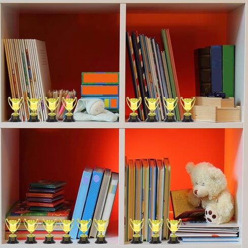 24 Pcs Mini Plastic Trophies Cups, Gold Award Trophy Cups, Gold Mini Plastic Trophy Cup and Encouraging Stickers in Saudi Arabia