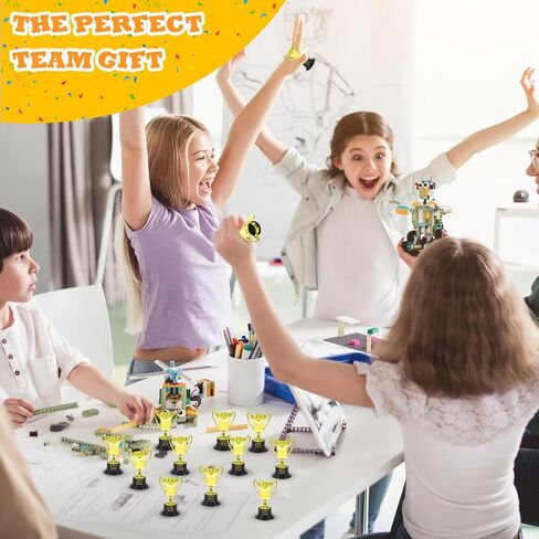 24 Pcs Mini Plastic Trophies Cups, Gold Award Trophy Cups, Gold Mini Plastic Trophy Cup and Encouraging Stickers in Saudi Arabia