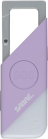 منبه شخصي 2 في 1 من SABER مع ضوء LED وزر SOS، صفارة إنذار 130 ديسيبل مسموعة من 1800 قدم (500 متر)، مشبك حلقة تسلق لسهولة الحمل على حقائب الظهر والمحافظ، قابل لإعادة الشحن مع سلك شحن متضمن in Kuwait