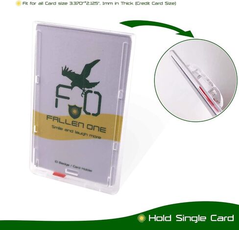 Fallen One 2 Pack Hard Plastic Vertical ID Badge Card Holder with Red Extractor in Saudi Arabia