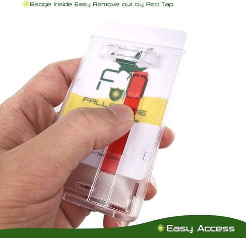 Fallen One 2 Pack Hard Plastic Vertical ID Badge Card Holder with Red Extractor in Saudi Arabia