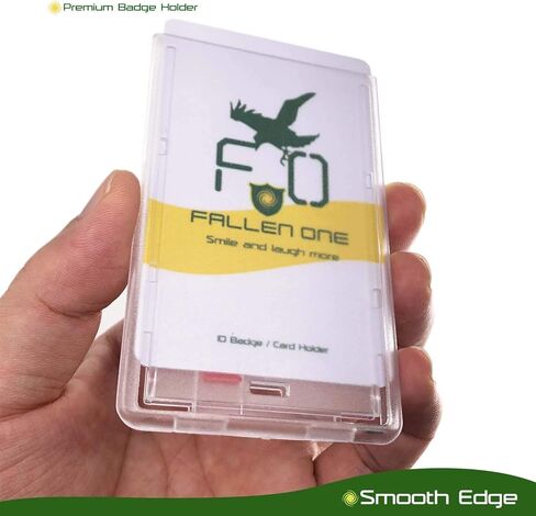 Fallen One 2 Pack Hard Plastic Vertical ID Badge Card Holder with Red Extractor in Saudi Arabia