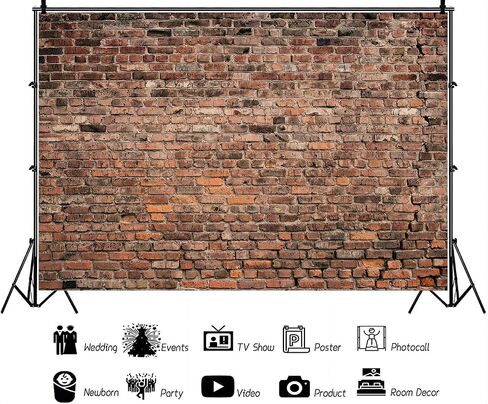 7X5FT جدار الطوب خلفية اللون الأساسي الطوب خلفية كبيرة النسيج الطوب صورة خلفية استحمام الطفل عيد ميلاد حفل زفاف التخرج ديكور المنزل صور بوث الدعامة راية YY-7 in Kuwait