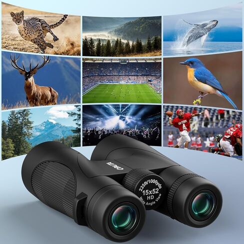 مناظير 15X52 عالية الدقة للبالغين - مناظير OPAITA عالية القوة مع رؤية واضحة وكبيرة - منظار سهل التركيز لمشاهدة الطيور والصيد والمشي لمسافات طويلة والتخييم والسفر والرياضات in Kuwait