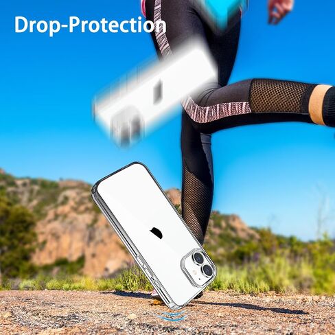 JJGoo Compatiable with iPhone 11 Case Clear, Transparent Shockproof Phone Case, Slim Anti-Scratch Hard PC Back Protective Cover Bumper, Transparent Black in Kuwait