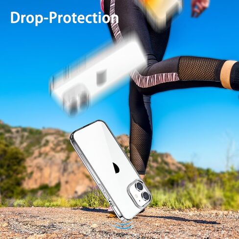 JJGoo Compatiable with iPhone 11 Case Clear, Transparent Shockproof Phone Case, Slim Anti-Scratch Hard PC Back Protective Cover Bumper, Transparent Black in Kuwait