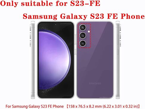 حافظة ONOLA لهاتف Samsung Galaxy S23 FE مع واقي شاشة HD، [لا تناسب Galaxy S23 ] حافظة هاتف Samsung Galaxy S23 FE [3 في 1] حافظة هاتف شديدة التحمل لهاتف Samsung Galaxy S23 FE 5G (وردي خمري) in Kuwait