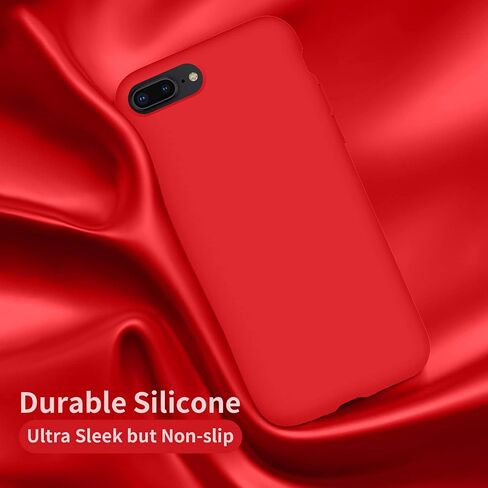 حافظة Cordking لهاتف iPhone 8 Plus، حافظة iPhone 7 Plus، حافظة هاتف سيليكون فائقة النحافة مقاومة للصدمات مع [بطانة ناعمة من الألياف الدقيقة المضادة للخدش]، 5.5 بوصة، أسود in Kuwait