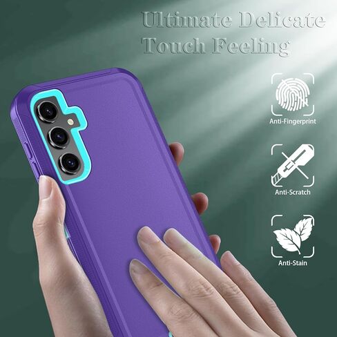 حافظة ONOLA لهاتف Samsung Galaxy S23 FE مع واقي شاشة HD، [لا تناسب Galaxy S23 ] حافظة هاتف Samsung Galaxy S23 FE [3 في 1] حافظة هاتف شديدة التحمل لهاتف Samsung Galaxy S23 FE 5G (وردي خمري) in Kuwait
