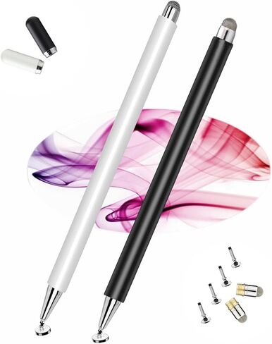 Stylus Pens for Touch Screens, 2 in 1 Magnetic High Sensitivity Capacitive Pen with Built-in Spare Precise Disc Nib, Compatible with iPhone/iPad/Android Phone/Tablet and All Touch Screens (2Pcs) in Saudi Arabia