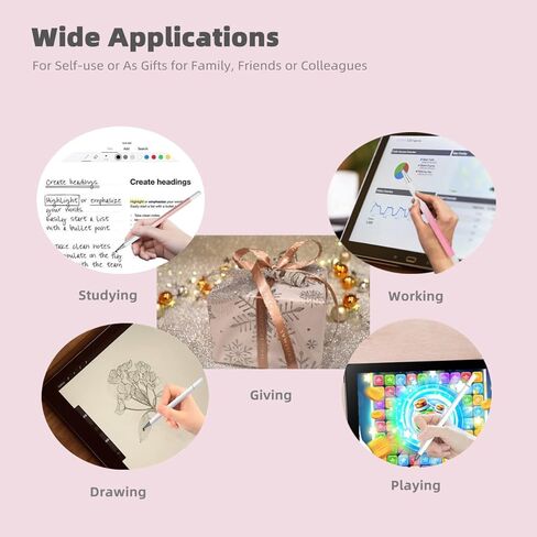 Stylus Pens for Touch Screens, 2 in 1 Magnetic High Sensitivity Capacitive Pen with Built-in Spare Precise Disc Nib, Compatible with iPhone/iPad/Android Phone/Tablet and All Touch Screens (2Pcs) in Saudi Arabia