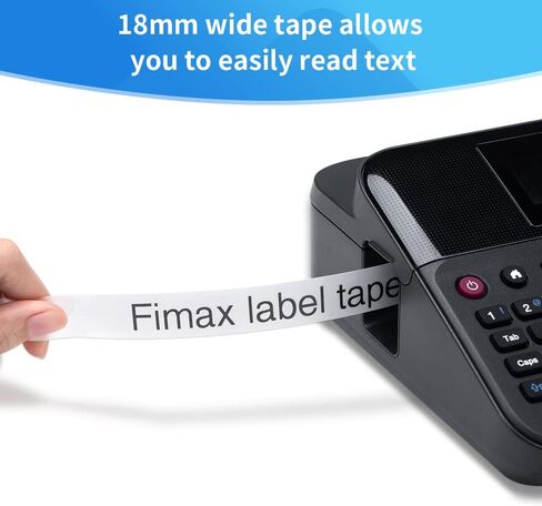 Fimax 5-Pack 18mm Label Tape Tz Tape 18mm 0.7 بوصة مغلفة شفافة TZe-141 TZ-141 متوافقة مع شريط Brother Ptouch TZe لصانع الملصقات Ptouch PTD600 PTD400AD PT1880، 3/4 بوصة × 26.2 قدم in Kuwait