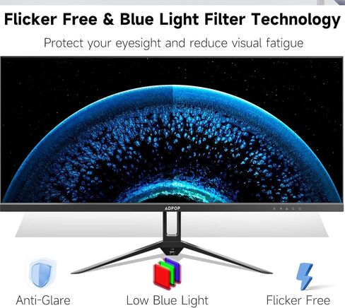 شاشة IPS فائقة الاتساع مقاس 29 بوصة، شاشة 2560*1080 بكسل 21:9 WFHD، 75 هرتز 99% sRGB DP HDMI شاشة كمبيوتر للألعاب المنزلية والمكتبية، إضاءة زرقاء منخفضة HDR، مضادة للتوهج، مزامنة حرة، مكبرات صوت مدمجة، متوافقة مع VESA in Saudi Arabia