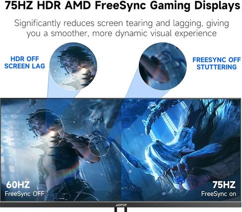 شاشة IPS فائقة الاتساع مقاس 29 بوصة، شاشة 2560*1080 بكسل 21:9 WFHD، 75 هرتز 99% sRGB DP HDMI شاشة كمبيوتر للألعاب المنزلية والمكتبية، إضاءة زرقاء منخفضة HDR، مضادة للتوهج، مزامنة حرة، مكبرات صوت مدمجة، متوافقة مع VESA in Saudi Arabia
