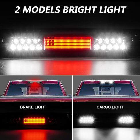 LED Third 3rd Brake Light for 2002-2008 Dodge Ram 1500, 2003-2009 Dodge Ram 2500 3500, Center High Mount Stop Light Rear Cargo Lamp (Smoke) in Saudi Arabia