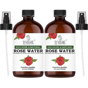 100% Natural Rose Water with Premium Mist Spray l Refreshing Facial Mist for Glowing Skin & Skin Hydration l All Skin Types l Made Without Alcohol l for Bath, Haircare l Huge 4 oz in Saudi Arabia