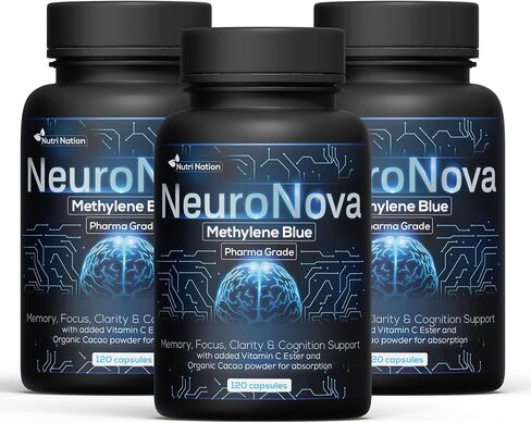 Methylene Blue Pharmaceutical Grade Capsules, 2 Month Supply for Focus & Cognitive Support for Adults - Methylene Blue Supplements Third Party Tested and Made in USA (1) in Saudi Arabia