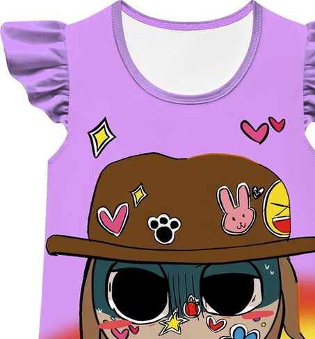 Little Girls Sprunki Push Dress Little Kids Music Adventure Cartoon Printed Costume in Saudi Arabia