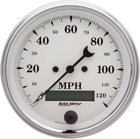 AUTO METER 1680 Old TYME White Electric Programmable Speedometer,3.375 in. in Saudi Arabia