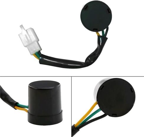 سكوتر الدراجات النارية العالمية الترحيل الأسود 3 دبوس مستدير ماء الإشارة 12V LED LED ترحيل ترحيل وميض in Saudi Arabia