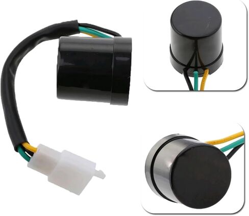 سكوتر الدراجات النارية العالمية الترحيل الأسود 3 دبوس مستدير ماء الإشارة 12V LED LED ترحيل ترحيل وميض in Saudi Arabia