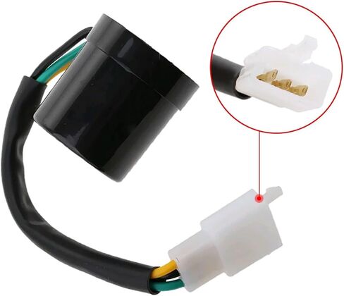 سكوتر الدراجات النارية العالمية الترحيل الأسود 3 دبوس مستدير ماء الإشارة 12V LED LED ترحيل ترحيل وميض in Saudi Arabia