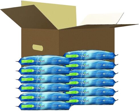 Prevail Soft Pack Adult Washcloths - Unisex Adult Incontinence Wipes - Disposable Adult Wipes for Men & Women - 12"x 8", 576 Count (12 Packs of 48) in Saudi Arabia