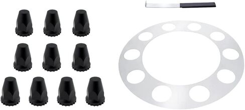 United Pacific 10326 Axle Cover Kit ، Aero Full-Moon ، الخلفية ، Chrome in Saudi Arabia