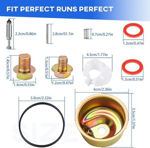 GX120 Carburetor Kit Fits for Honda GX160 GX200 Needle Bowl Float Gasket Seal Pin in Kuwait