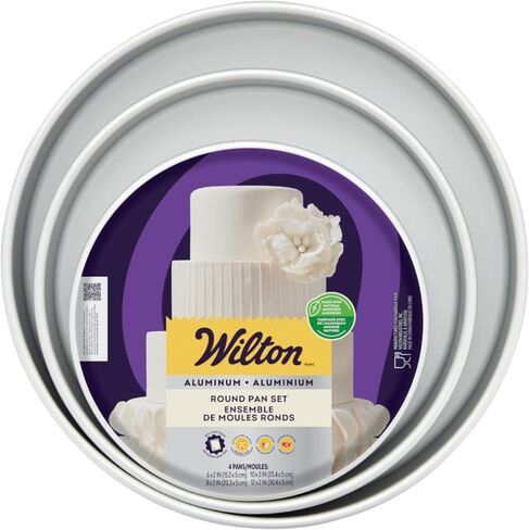Wilton Performance Pans Aluminum Round Cake Pan, Small and Medium 4 Piece Set in Kuwait