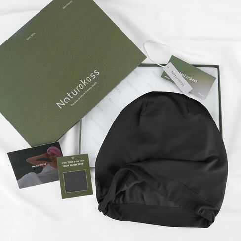 Mulberry Silk Bonnet for Sleeping Women, 100% Silk Lining Hair Wrap for Sleep, Adjustable Slouchy Beanie Hat in Saudi Arabia