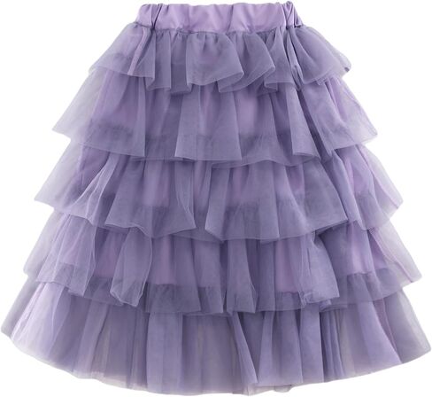 KISBINI Toddler Girls Tiered Maxi Skirt A-Line Long Tulle Skirts for Girls in Kuwait
