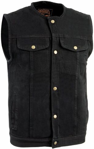 Milwaukee Leather Men's Classic Club Style Premium Denim Motorcycle Riker Steps MDM - X -Large in Saudi Arabia