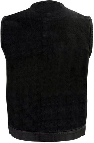 Milwaukee Leather Men's Classic Club Style Premium Denim Motorcycle Riker Steps MDM - X -Large in Saudi Arabia