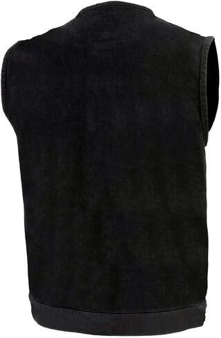 Milwaukee Leather Men's Classic Club Style Premium Denim Motorcycle Riker Steps MDM - X -Large in Saudi Arabia