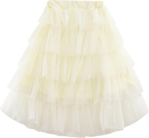 KISBINI Toddler Girls Tiered Maxi Skirt A-Line Long Tulle Skirts for Girls in Kuwait