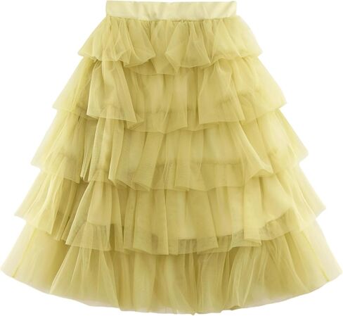 Kisbini Toddler Girls Tiered Maxi Skirt A-LINE LOND TULLE TULLE TULLE for Girls in Saudi Arabia