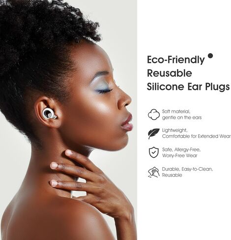 سدادات أذن لتقليل الضوضاء أثناء النوم، قابلة لإعادة الاستخدام، باللون الوردي in Kuwait