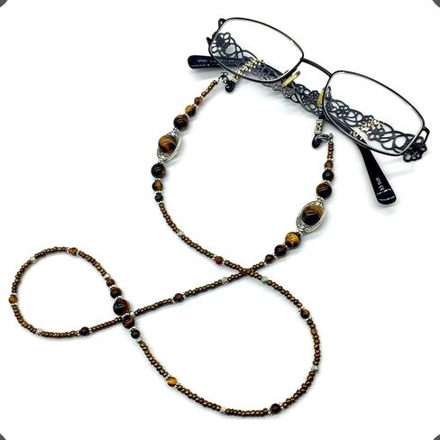 HANDMADE Eyeglass Chains Eyewear Retainer Beaded Eyeglass Strap Holder Natural Stone Beaded Eyewear Retainer in Saudi Arabia