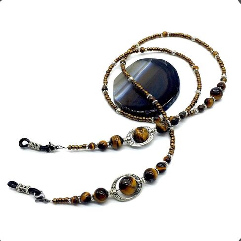 HANDMADE Eyeglass Chains Eyewear Retainer Beaded Eyeglass Strap Holder Natural Stone Beaded Eyewear Retainer in Saudi Arabia