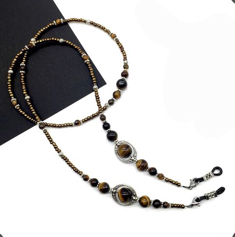 HANDMADE Eyeglass Chains Eyewear Retainer Beaded Eyeglass Strap Holder Natural Stone Beaded Eyewear Retainer in Saudi Arabia