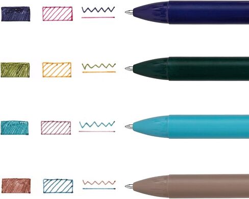 WRITECH Multi Colored Gel Pens: 0.5mm 2 in 1 Assorted Color Ink Fine Point Tip Aesthetic Retractable Pen Smooth Writing No Bleed For Journaling Coloring Drawing 8ct in Saudi Arabia