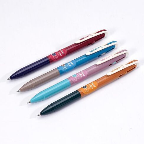 WRITECH Multi Colored Gel Pens: 0.5mm 2 in 1 Assorted Color Ink Fine Point Tip Aesthetic Retractable Pen Smooth Writing No Bleed For Journaling Coloring Drawing 8ct in Saudi Arabia