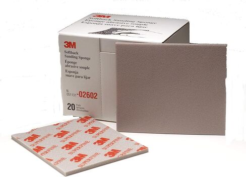 إسفنجة 3M Sofback Sanding ، 02602 ، 4 1/2 في × 5 1/2 في (115 مم × 140 مم) ، Superfine in Kuwait