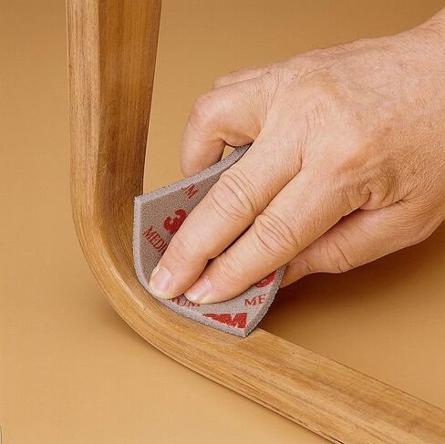 إسفنجة 3M Sofback Sanding ، 02602 ، 4 1/2 في × 5 1/2 في (115 مم × 140 مم) ، Superfine in Kuwait