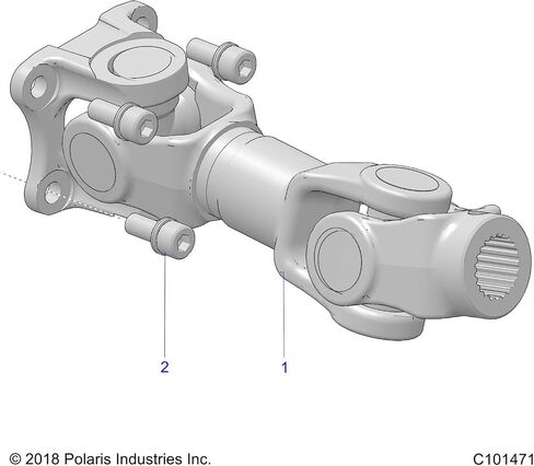 Polaris 1333978 Rear Propshaft Assembly Sportsman Scrambler 1000 XP S in Saudi Arabia