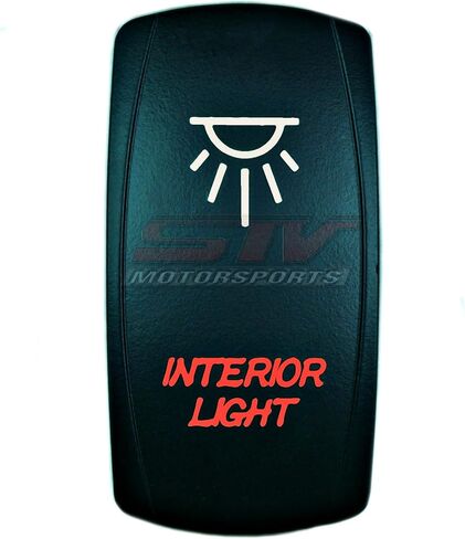 stvmotorsports ليزر Red Rocker Switch Interior Lights 20A 12V ON/OFF LED in Kuwait